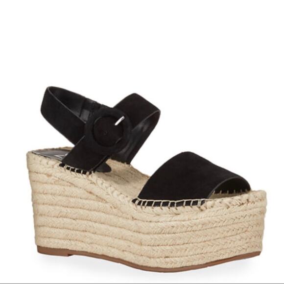 Marc Fisher Shoes - NWT Marc Fisher Rex Suede Sandals Black 9.5